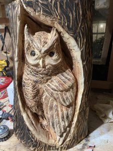 IMG_5343 Owl carved from wood